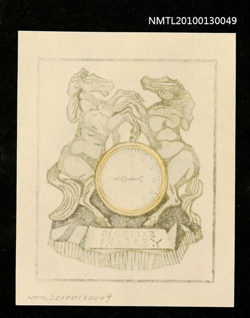 主要名稱：藏書票—置時計（Table Clock）圖檔，第3張，共3張