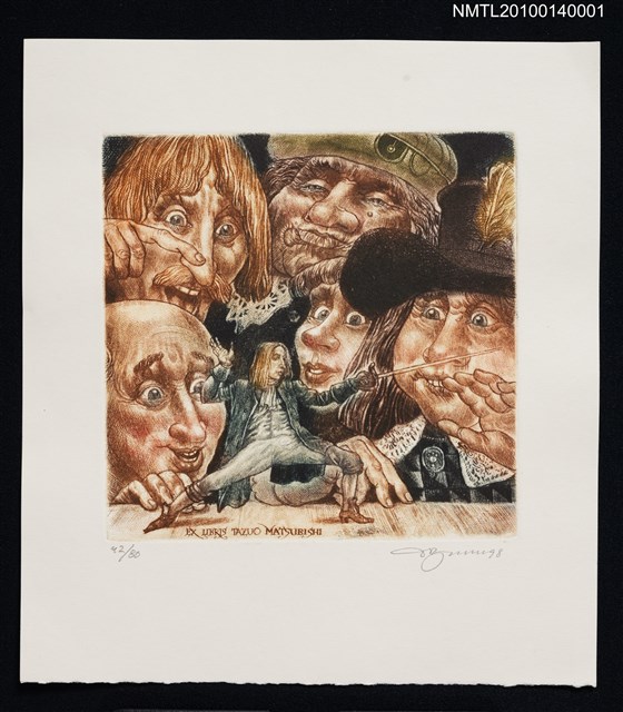 主要名稱：藏書票—大人国（ガリヴァーの剣劇が人気を博する）圖檔，第2張，共4張