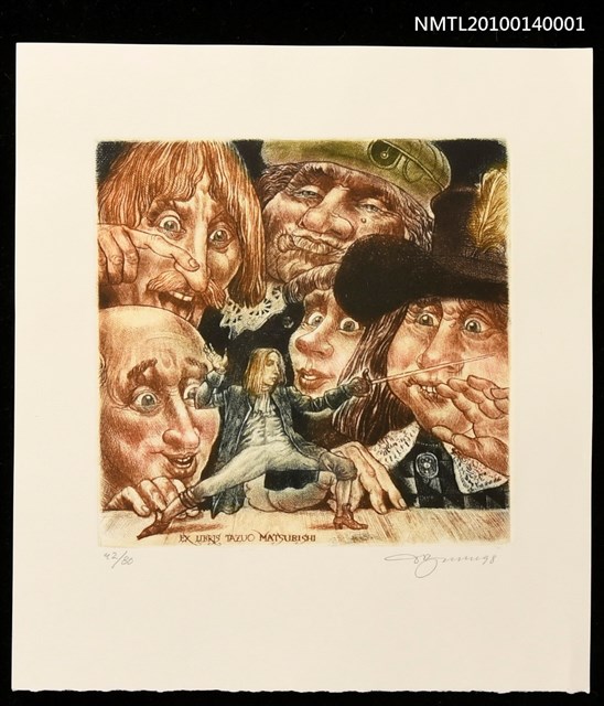 主要名稱：藏書票—大人国（ガリヴァーの剣劇が人気を博する）圖檔，第1張，共4張