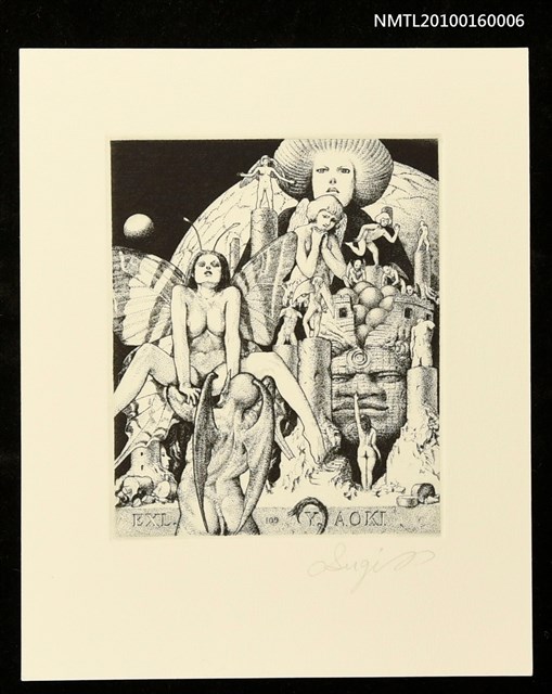 主要名稱：藏書票—天使與惡魔圖檔，第1張，共1張