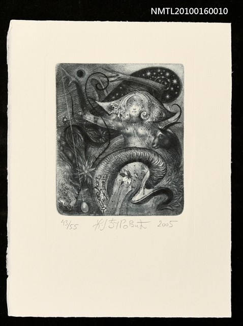 主要名稱：藏書票—女人與山羊圖檔，第1張，共1張