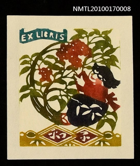 主要名稱：藏書票—小孩與紅花圖檔，第1張，共3張