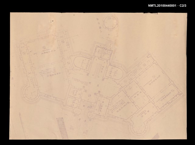 主要名稱：〈台南州廳廳舍〉一階平面圖圖檔，第2張，共3張