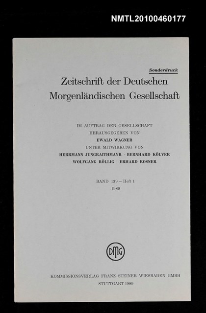 主要名稱：Chinese-Swiss Literature:Representative Works of Zhao Shuxia (Susie Chen)/期刊名稱：Zeitschrift der Deutschen Morgenländischen Gesellschaft圖檔，第1張，共1張