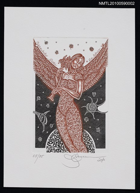 主要名稱：藏書票—天使のY「ラトビア」（Y之天使「拉脫維亞」）圖檔，第1張，共1張