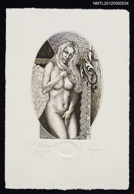 主要名稱：藏書票─A blossomed magic（開花的魔法）圖檔，第1張，共1張