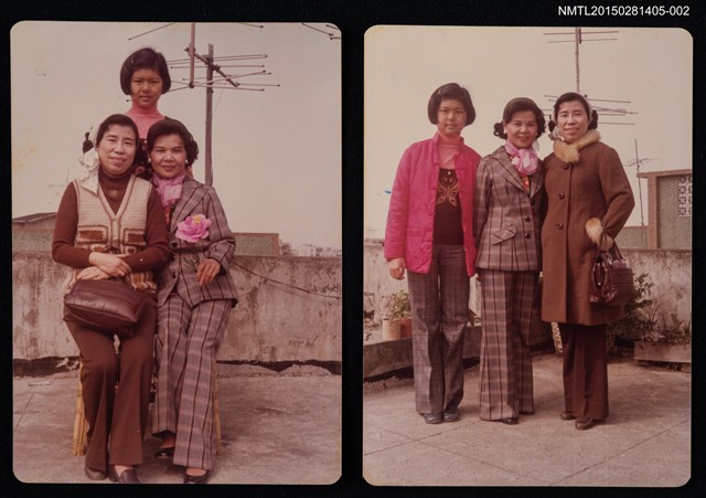 主要名稱：琦君家族照(琦君與表妹及其家人於頂樓合照)2-2圖檔，第1張，共3張