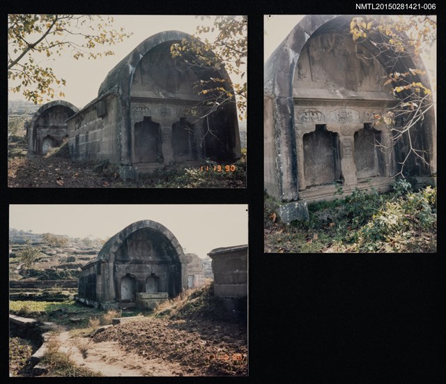 主要名稱：琦君1990年大陸返鄉11-6(李唐基與李晝堂等人北京祭拜母親、返鄉掃墓墓園照)圖檔，第1張，共4張