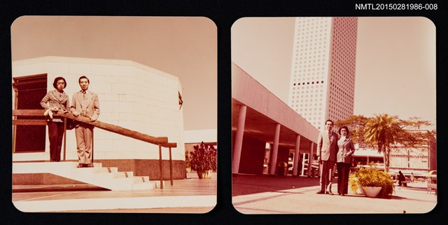 主要名稱：琦君夫婦與友人劉大偉及其家人合照(琦君夫婦合照)8圖檔，第1張，共1張