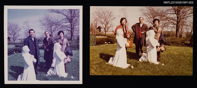 主要名稱：琦君夫婦與友人姜樵及其家人合照3圖檔，第1張，共3張