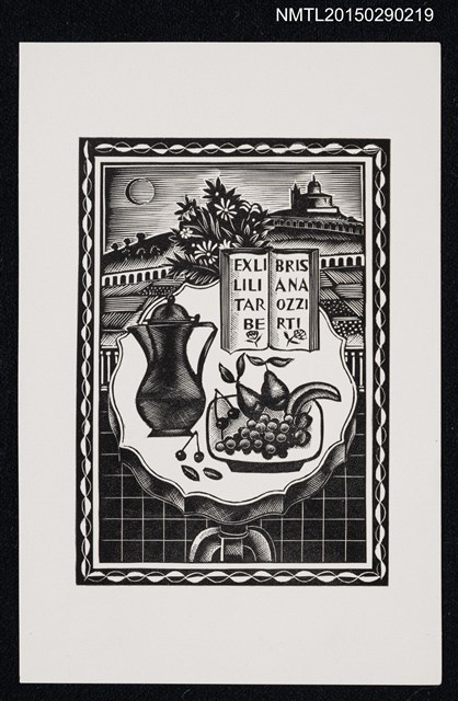 主要名稱：藏書票—桌上の靜物（桌上的靜物）圖檔，第1張，共1張