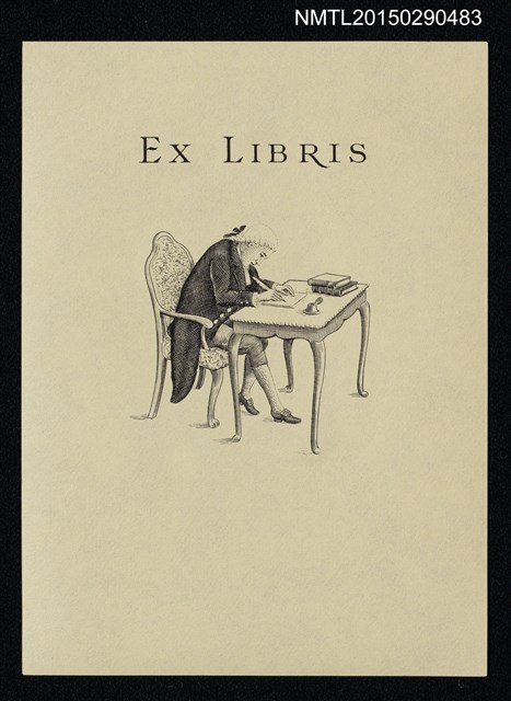 主要名稱：藏書票—書寫的人圖檔，第1張，共1張