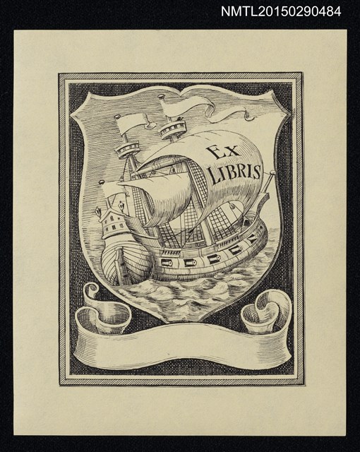 主要名稱：藏書票—航海圖檔，第1張，共1張