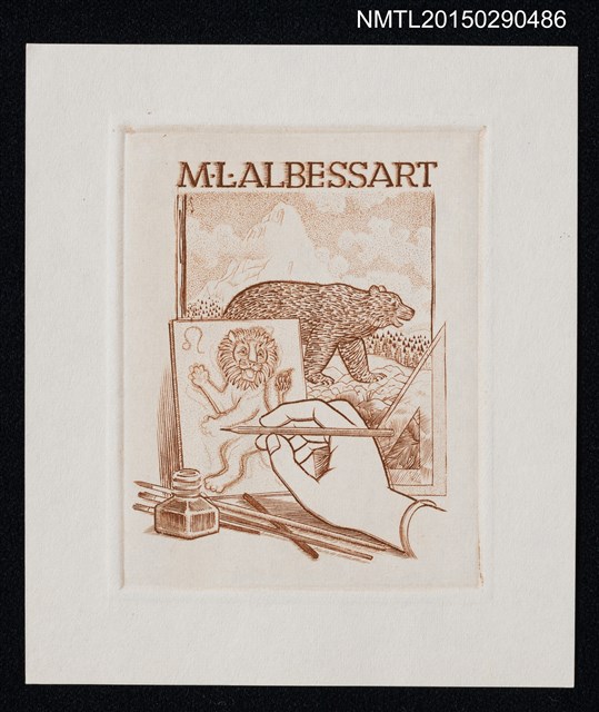 主要名稱：藏書票—畫畫圖檔，第1張，共1張