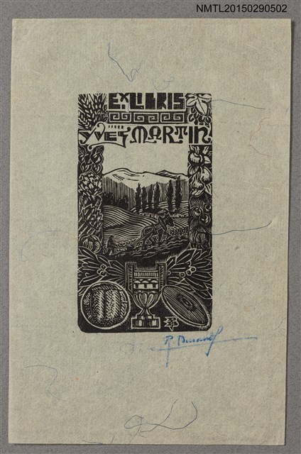 主要名稱：藏書票—犁田圖檔，第1張，共1張