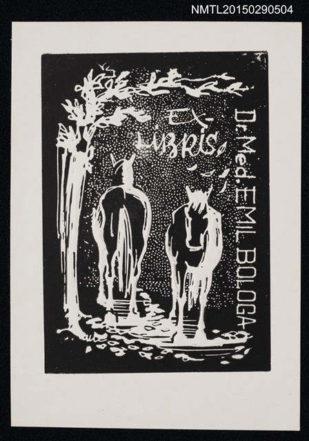 主要名稱：藏書票—兩匹馬圖檔，第1張，共1張