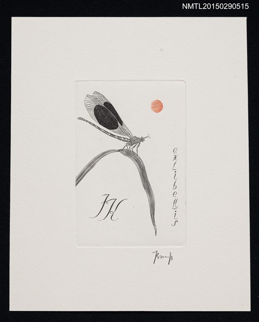 主要名稱：藏書票—蜻蜓圖檔，第1張，共1張