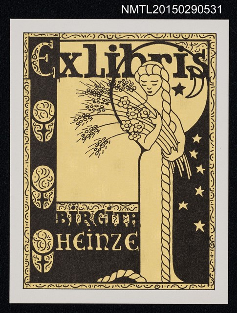 主要名稱：藏書票—環抱植物的人圖檔，第1張，共1張