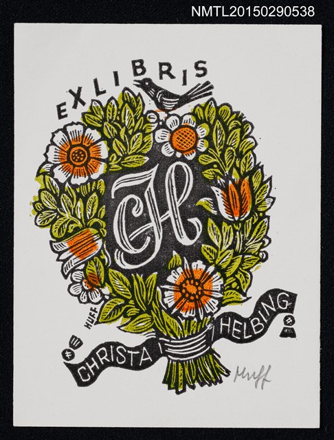 主要名稱：藏書票—花束圖檔，第1張，共1張