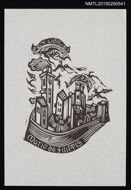 主要名稱：藏書票—房與道路圖檔，第1張，共1張