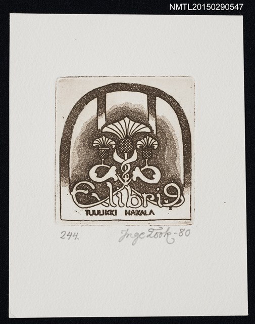 主要名稱：藏書票—扇形雕飾圖檔，第1張，共1張