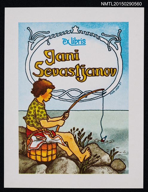 主要名稱：藏書票—釣魚圖檔，第1張，共1張