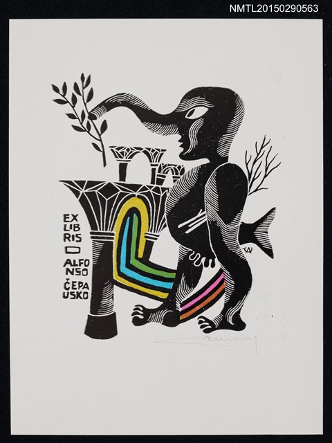 主要名稱：藏書票—四不像圖檔，第1張，共1張