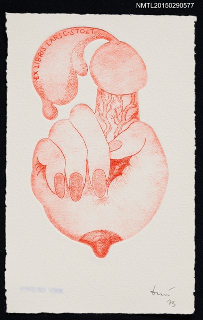 主要名稱：藏書票—象徵兩性器官圖檔，第1張，共1張