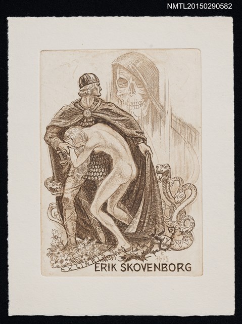 主要名稱：藏書票—騎士守護女人圖檔，第1張，共1張