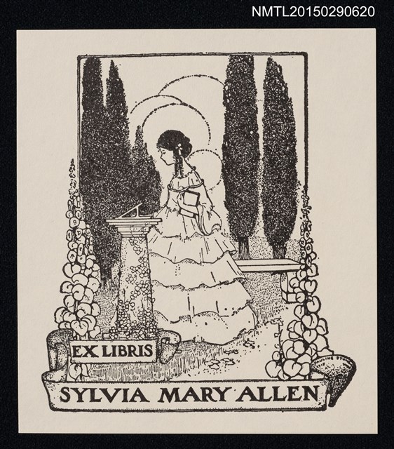 主要名稱：藏書票—莊園女孩圖檔，第1張，共1張