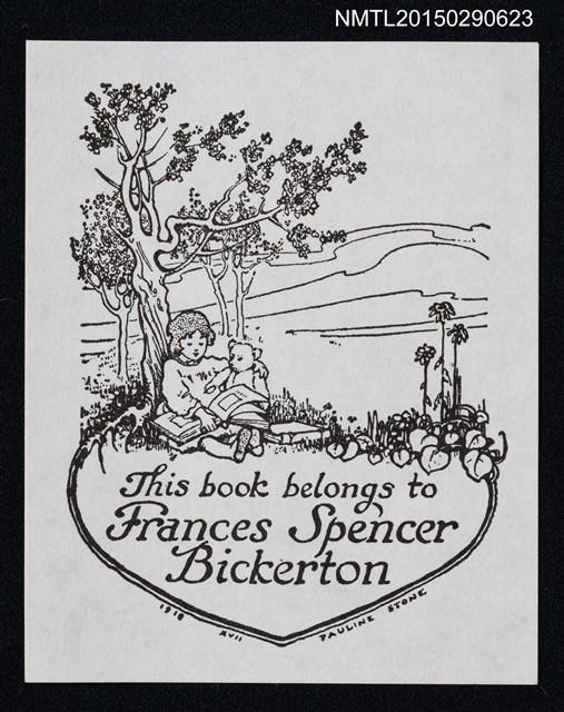 主要名稱：藏書票—閱讀的小孩圖檔，第1張，共1張