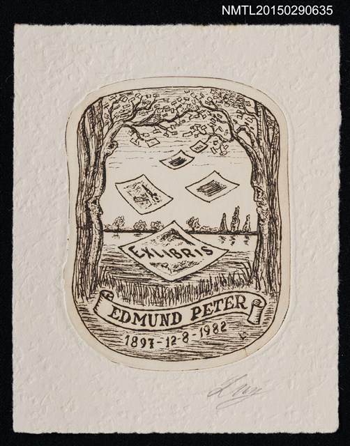 主要名稱：藏書票—樹飄畫圖檔，第1張，共1張