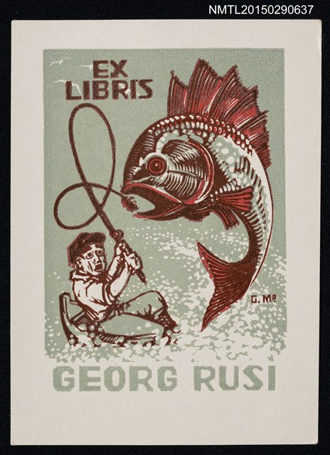 主要名稱：藏書票—釣魚圖檔，第1張，共1張