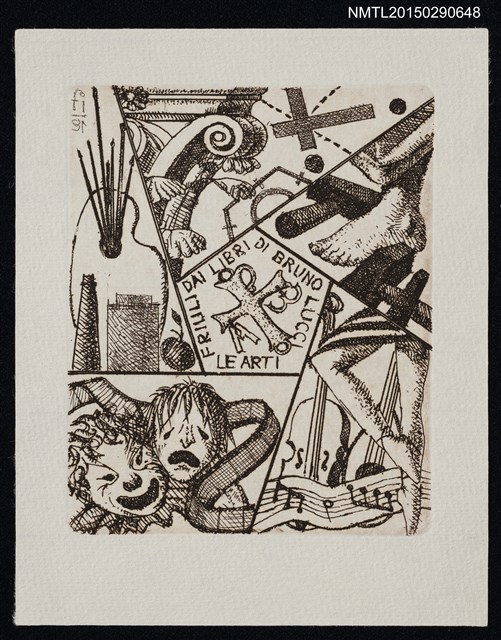 主要名稱：藏書票—五角格畫圖檔，第1張，共1張