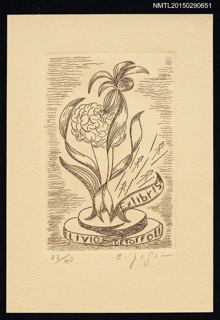 主要名稱：藏書票—花圖檔，第1張，共1張