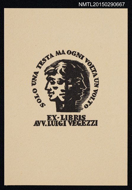 主要名稱：藏書票—多面向的臉圖檔，第1張，共1張