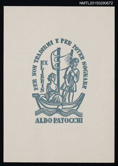 主要名稱：藏書票—乘船圖檔，第1張，共1張