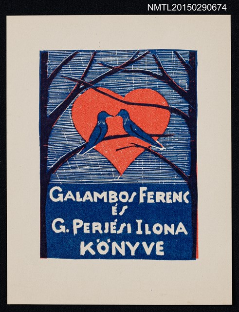 主要名稱：藏書票—雙鳥的愛戀圖檔，第1張，共1張