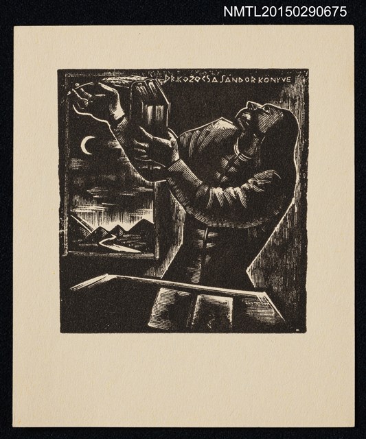 主要名稱：藏書票—握書望天圖檔，第1張，共1張