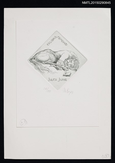 主要名稱：藏書票—人獸圖檔，第1張，共1張