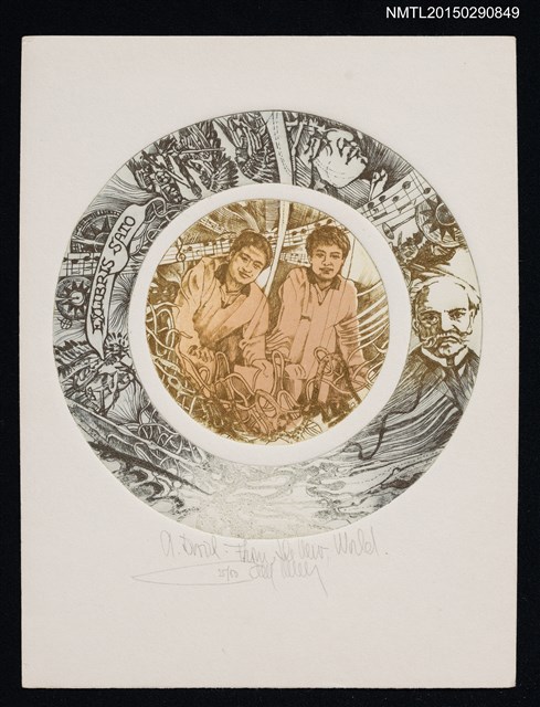 主要名稱：藏書票—美洲原住民、中年與青年圖檔，第1張，共1張