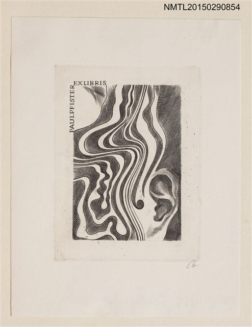 主要名稱：藏書票—抽象人物側臉圖檔，第1張，共2張