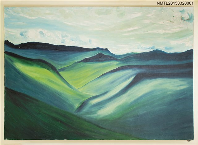 主要名稱：施明正油畫 「秘境」圖檔，第1張，共1張