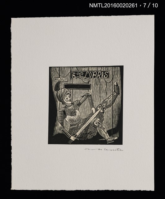 主要名稱：人形館（木口木版畫藏書票集）圖檔，第8張，共14張