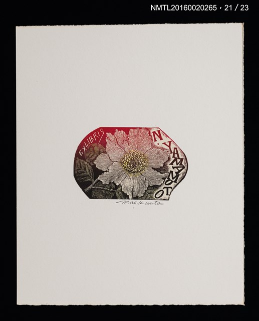 主要名稱：花のプレリュード（栗田政裕木口木版畫書票集）圖檔，第22張，共29張