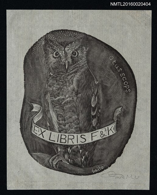 主要名稱：藏書票—OTUS SCOPS圖檔，第1張，共1張