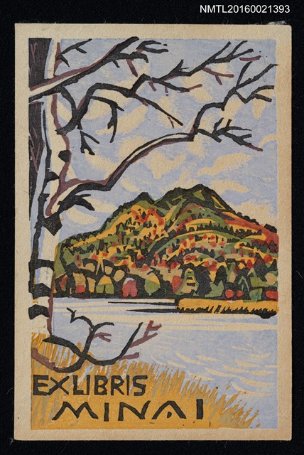 主要名稱：藏書票—秋天山河景圖檔，第1張，共1張