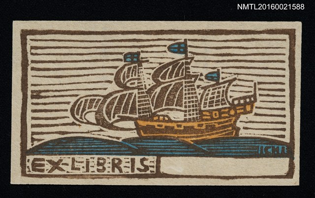 主要名稱：藏書票—南蠻船 圖檔，第1張，共1張