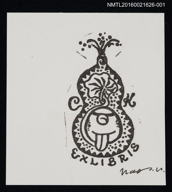 主要名稱：藏書票—俏皮葫蘆圖檔，第1張，共1張