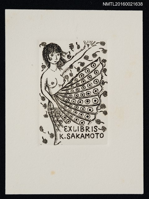 主要名稱：藏書票—半裸的撒花女孩圖檔，第1張，共1張